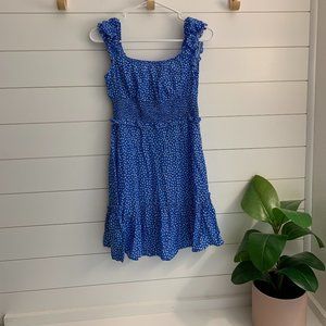 Blue & White pattern dress Size S